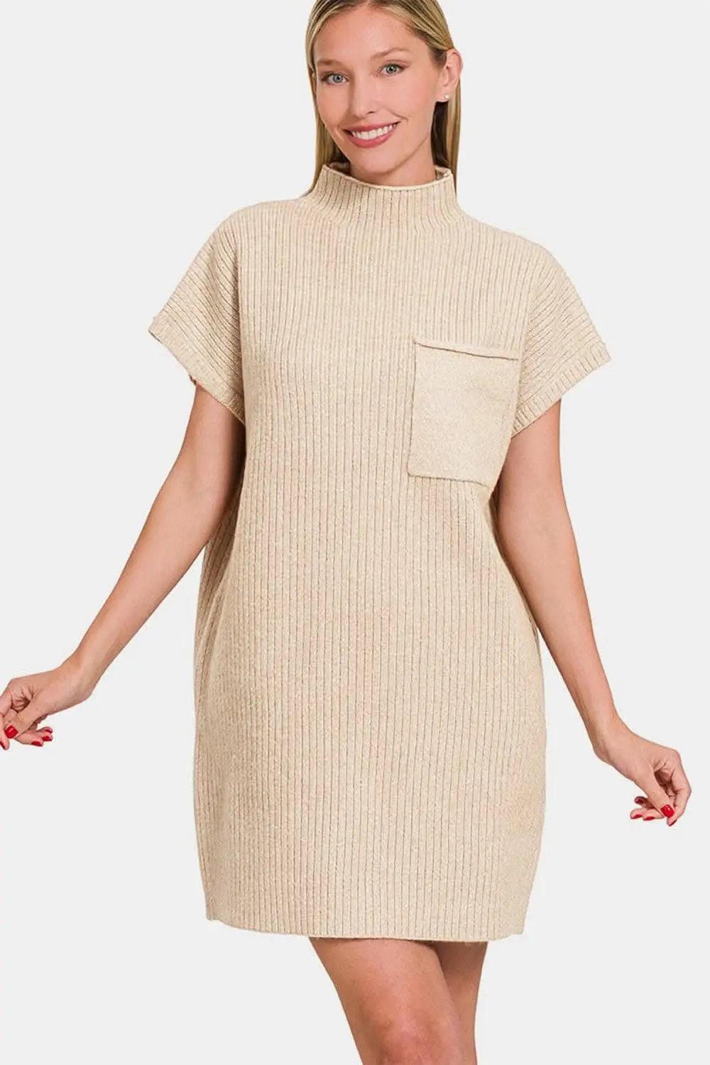 Zenana cozy short sleeve dress - Love Salve